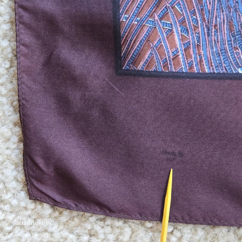Liberty Silk Scarf Peacock Feathers. - Picture 5 of 8